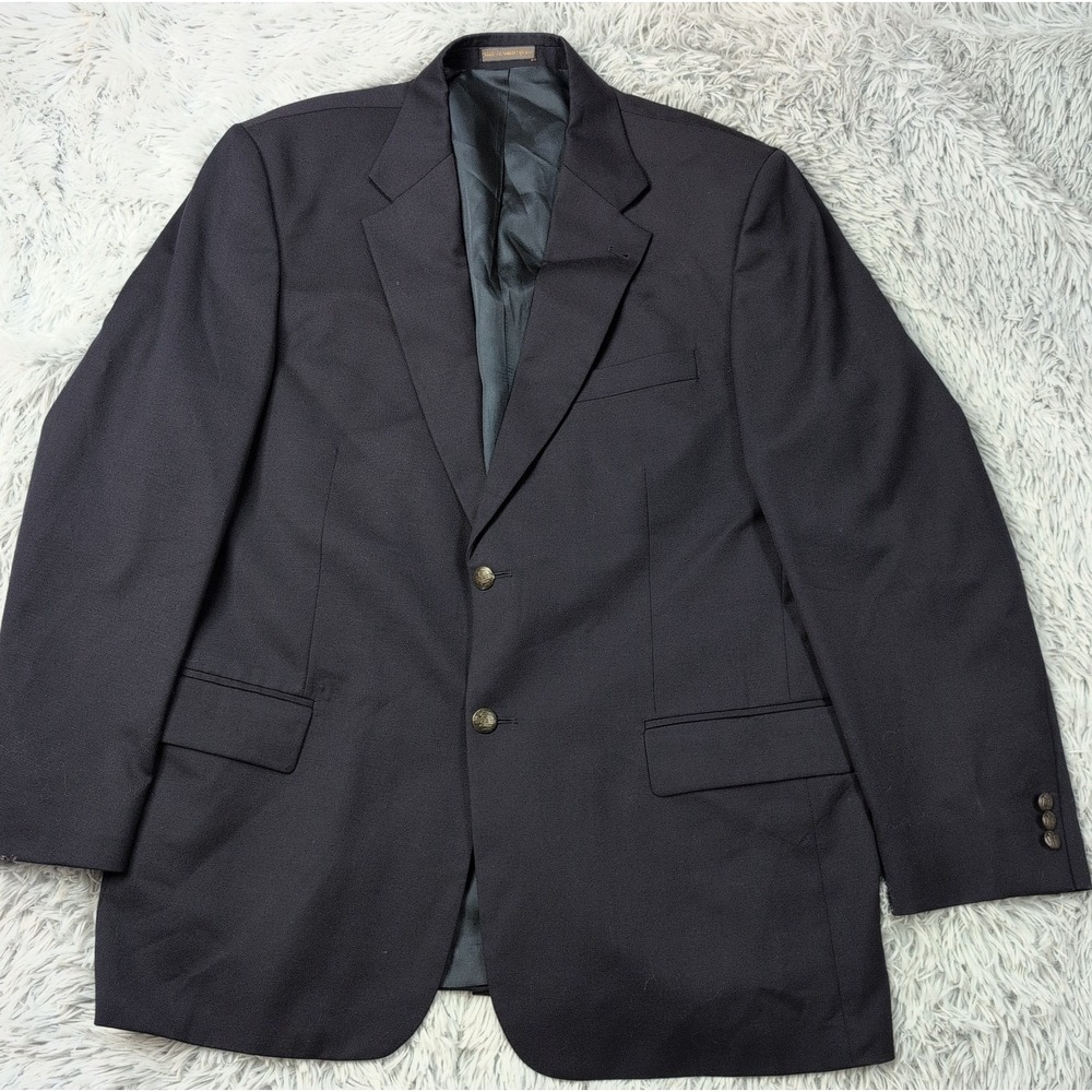 Vintage Lacrosse Jacket Mens 44R Blue Wool Suit Coat Lined Pockets South Africa